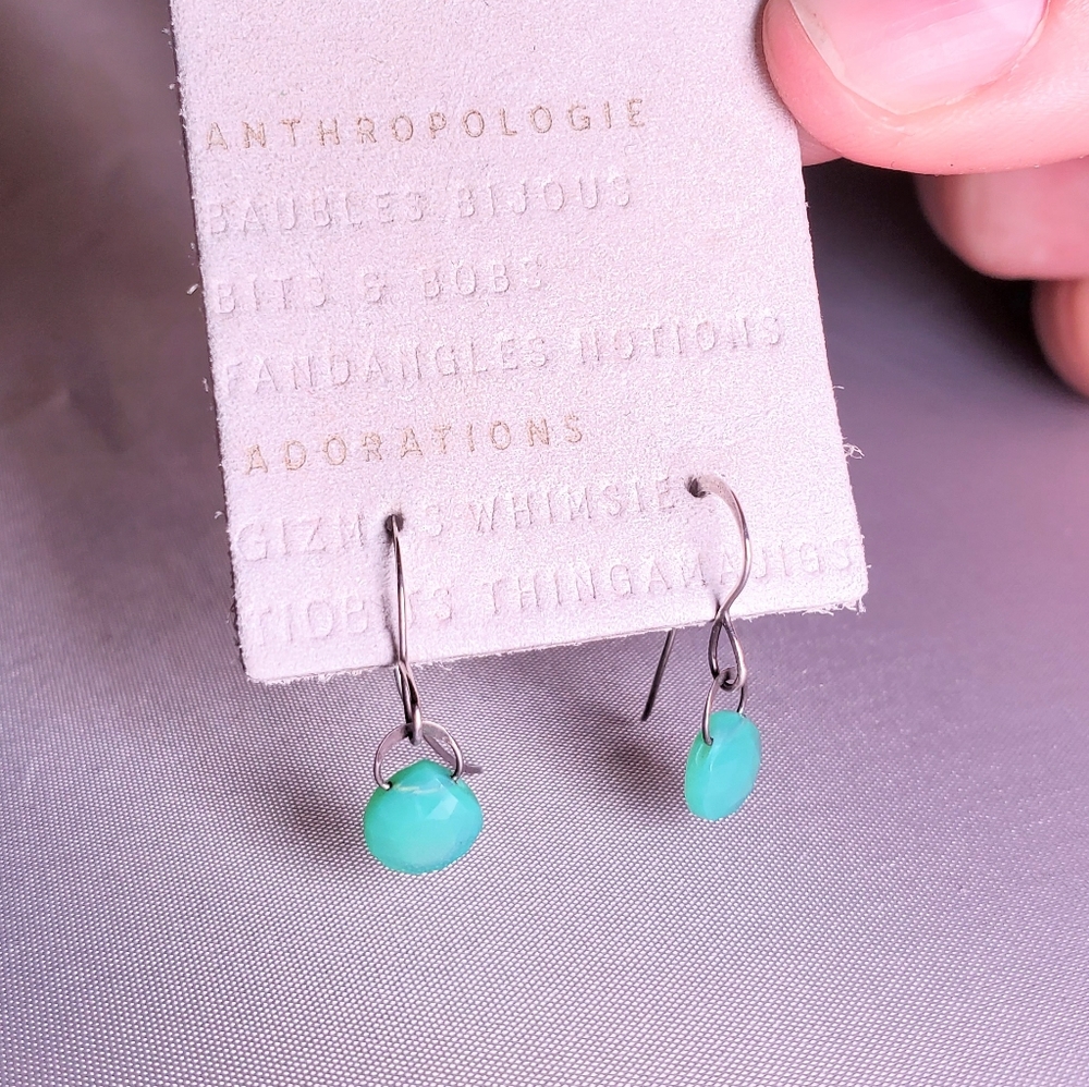 [Anthropologie] Teal Stone Earrings